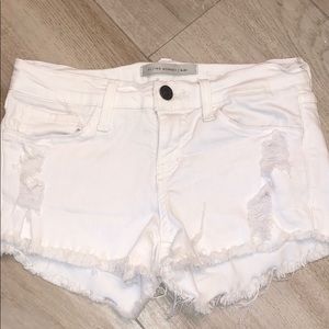 White flying monkey jean shorts